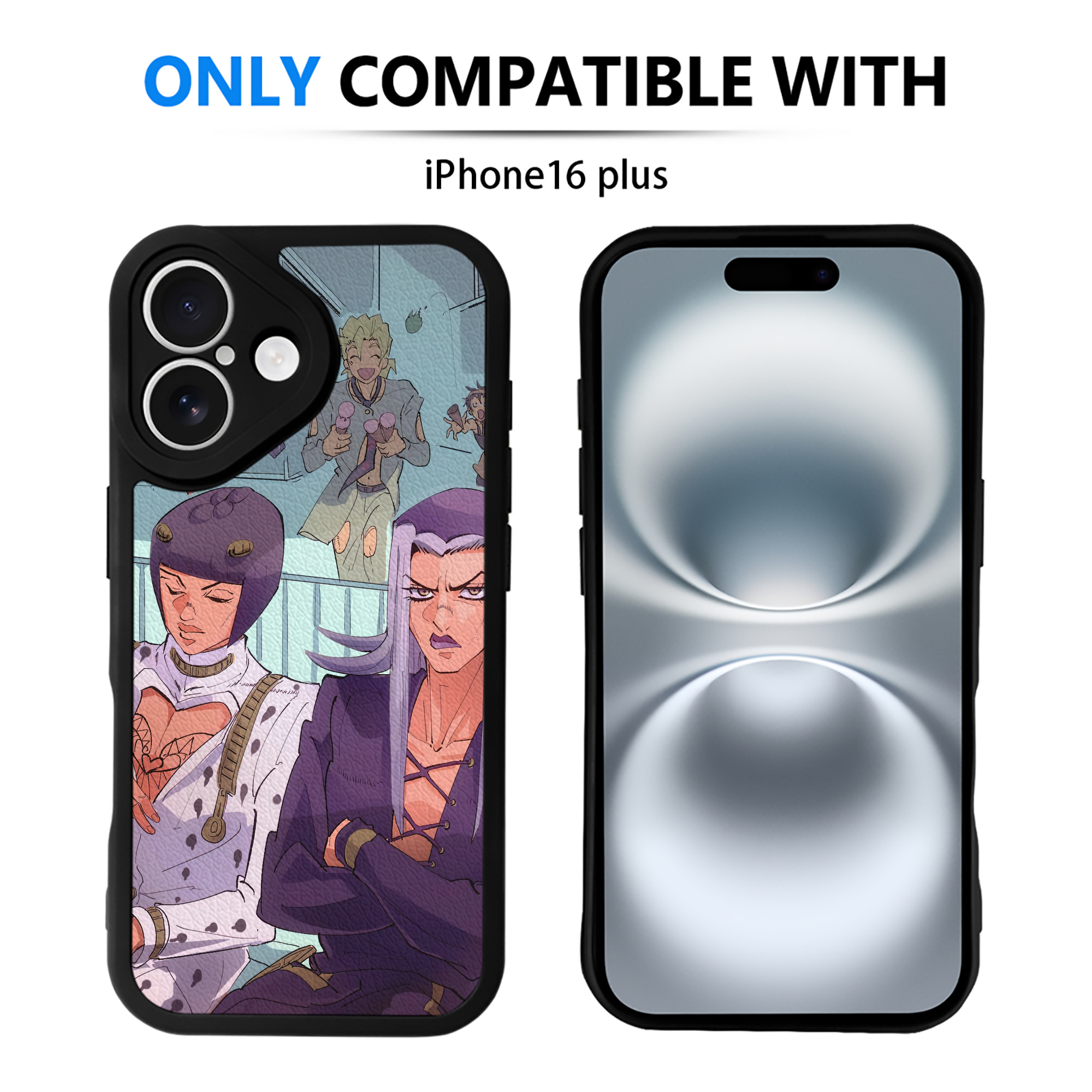 （画像用） ジョジョの奇妙な冒険 JoJo's Bizarre Adventure 【iPhone 16シリーズ対応】シリコンスマホケース（レザー調） 材質：シリコン
